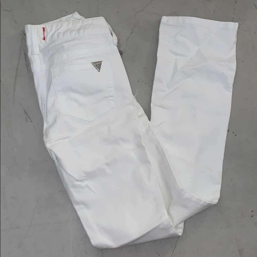 Guess White Straight Leg Jeans